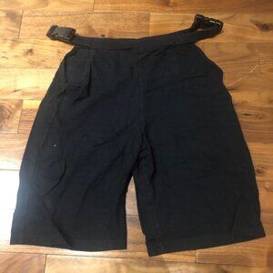 Urban Outfitters Black Biker Shorts Cut Out Buckle Detail Stretchy Size Medium